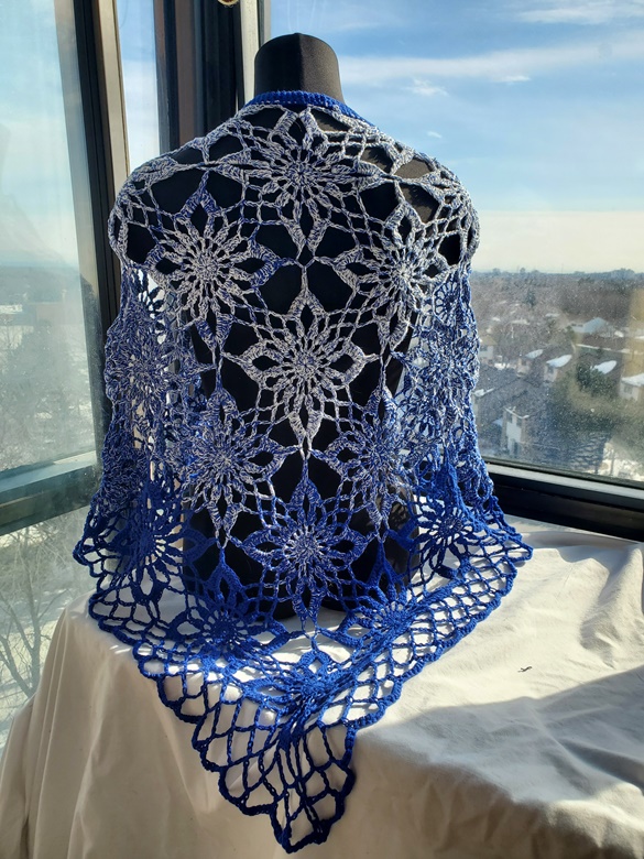 Blue best sale lace shawl