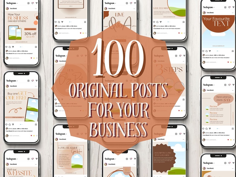100 Peach Instagram Post Templates - 100 pages - LS Creative Templates's  Ko-fi Shop