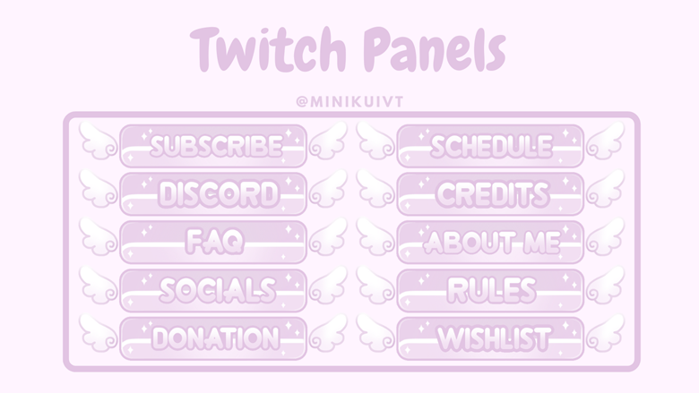 Pink Pastel Wing Twitch Pack - minikyuu's Ko-fi Shop - Ko-fi ️ Where ...