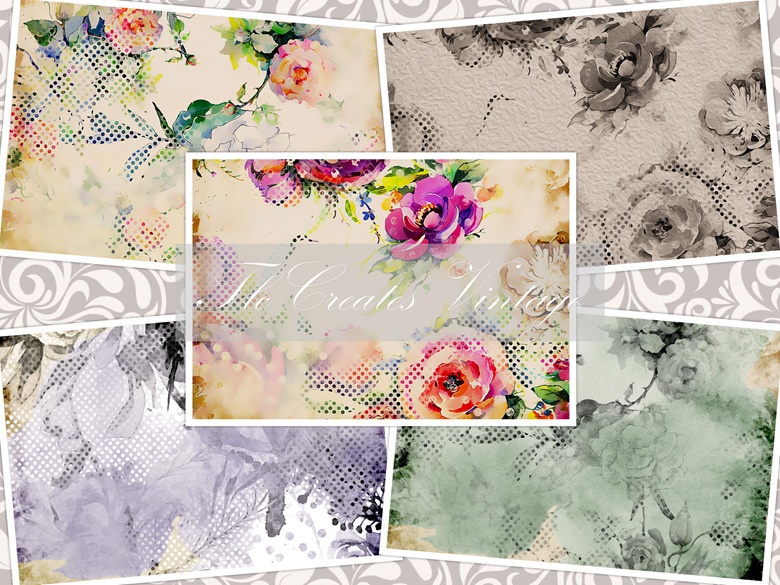 Flower Garden Printable Junk Journal Kit - TlcCreatesVintage Junk ...