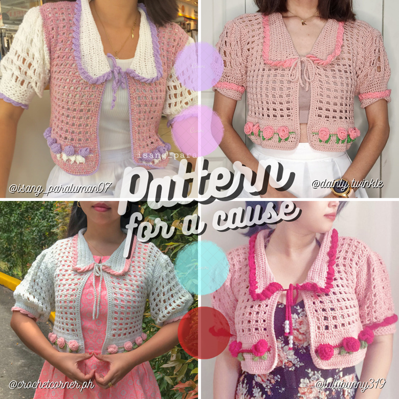 CHIHIRO CROCHET FLOWER CARDIGAN - StitchesandBern on Instragram's Ko-fi Shop