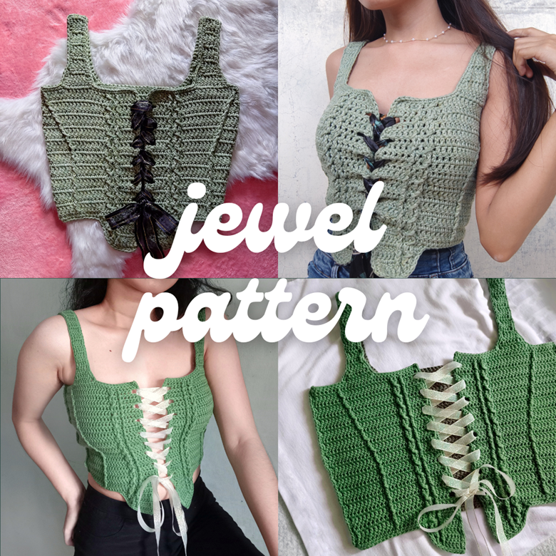Jewel Corset Crochet Pattern - Summer's Ko-fi Shop - Ko-fi ️ Where ...