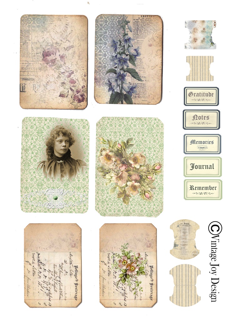 Printable Journal cards, tabs and words 8.5 by 11 - Astridchristine's ...