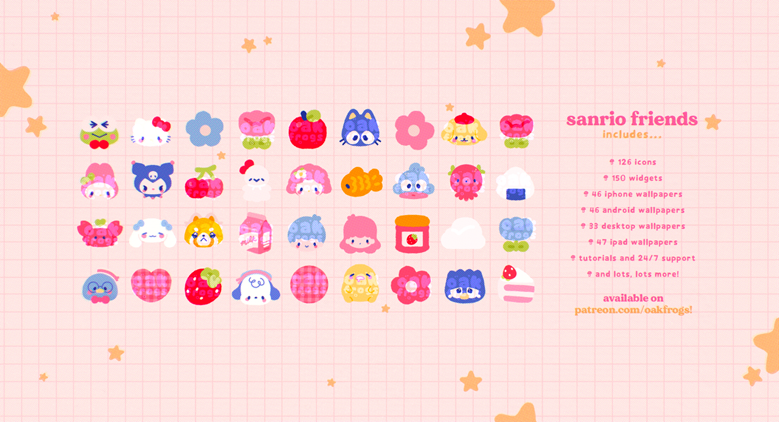 ✿ sanrio friends! ꒰ wallpaper & icon bundle! ꒱ - oakfrogs! ✸'s