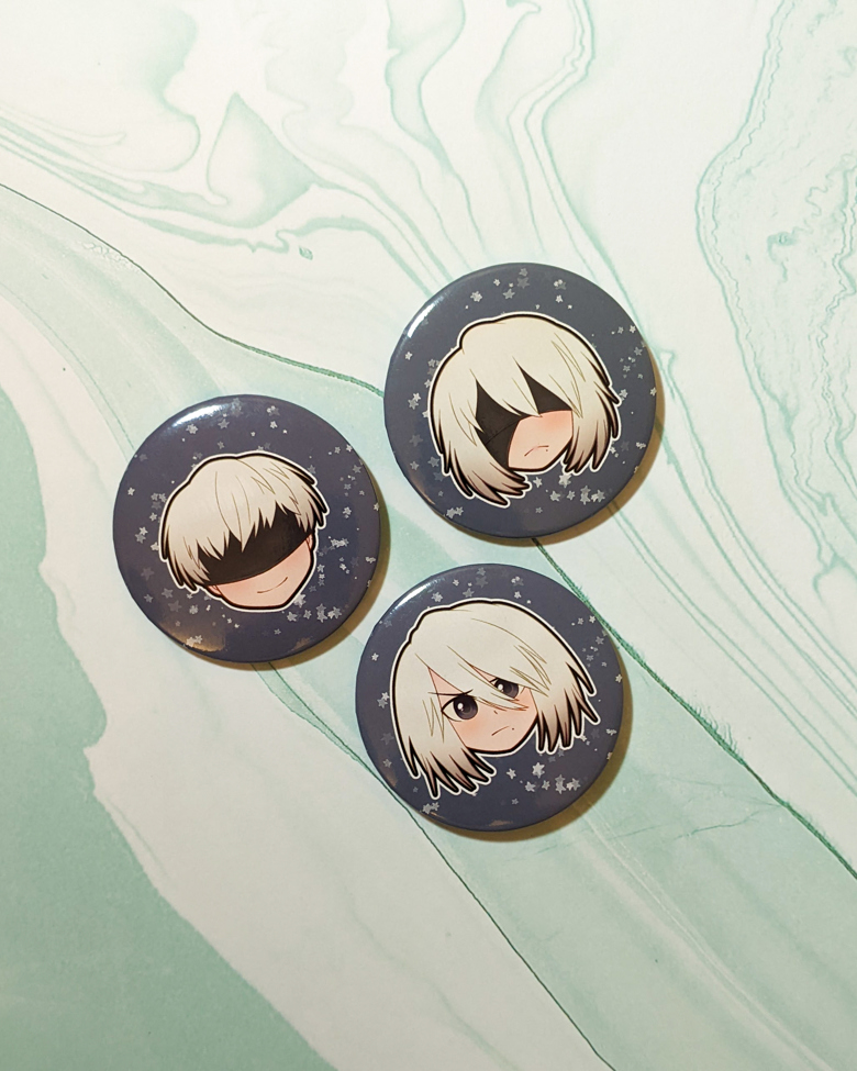 Nier;Automata Button Pins - Acey's Ko-fi Shop - Ko-fi ️ Where creators ...