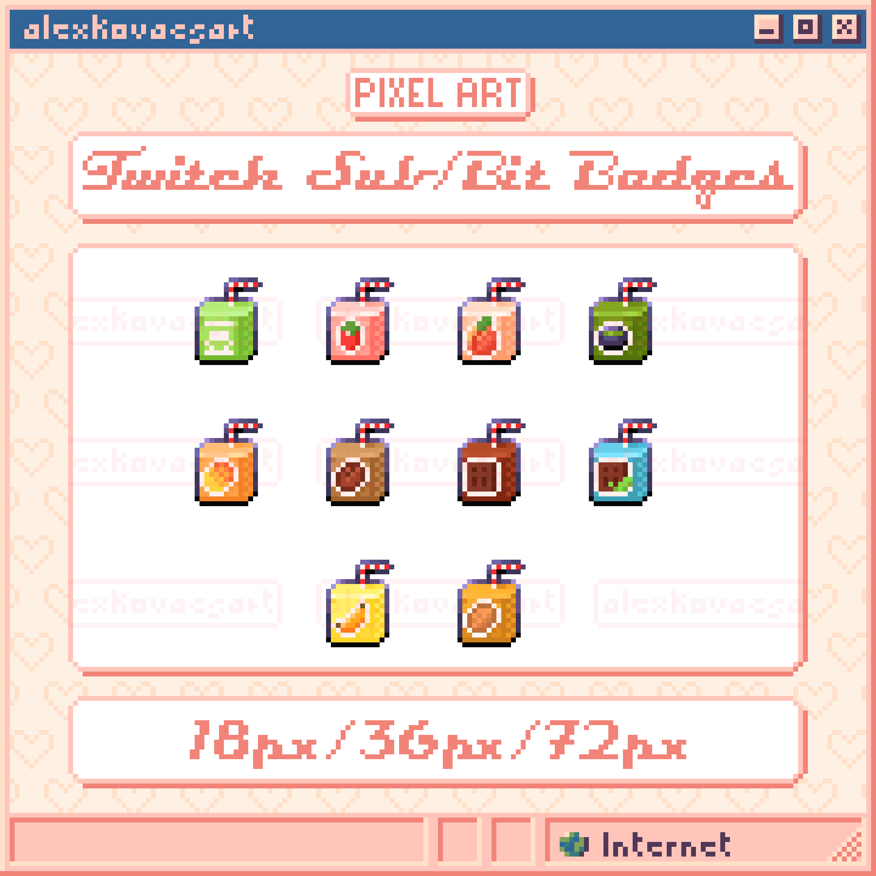 Strawberry Twitch Badges Twitch Sub Badges (Instant Download) 