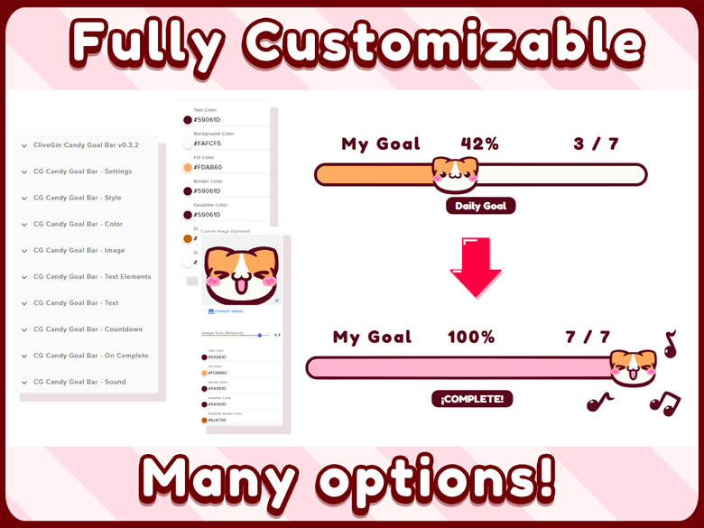 CliveGin Candy Goal Bar Customizable For Streaming - ⭐ CliveGin ⭐ ...