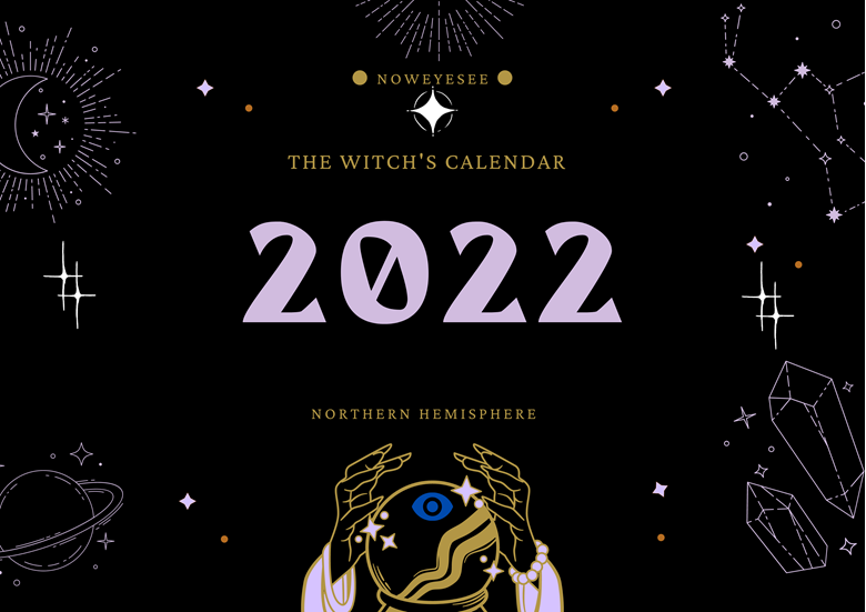 2022 Witch's Printable Calendar - All Events A Witch Needs To Know ...