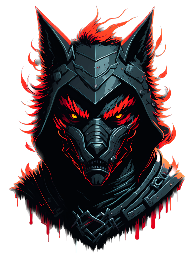 Ninja Wolf art #12 - Yaseen Baig's Ko-fi Shop - Ko-fi ️ Where creators ...