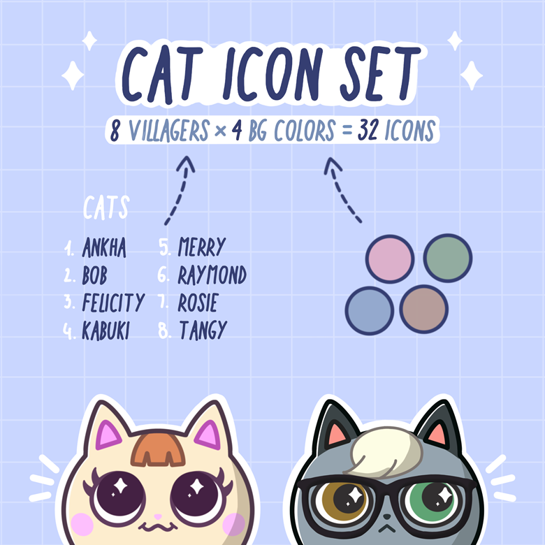 Free: Set of cat icons 