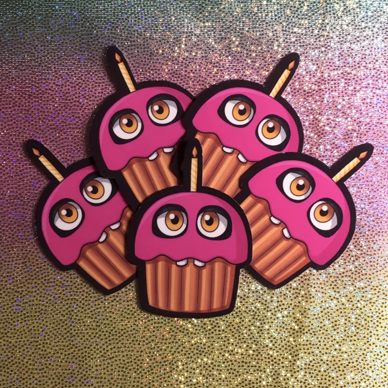 FNAF Cupcake Sticker - EmberDerp's Ko-fi Shop - Ko-fi ❤️ Where creators get  support from fans through donations, memberships, shop sales and more! The  original 'Buy Me a Coffee' Page.