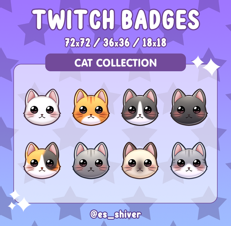 Twitch Sub Badge: Kitty by nicodesign06 on DeviantArt