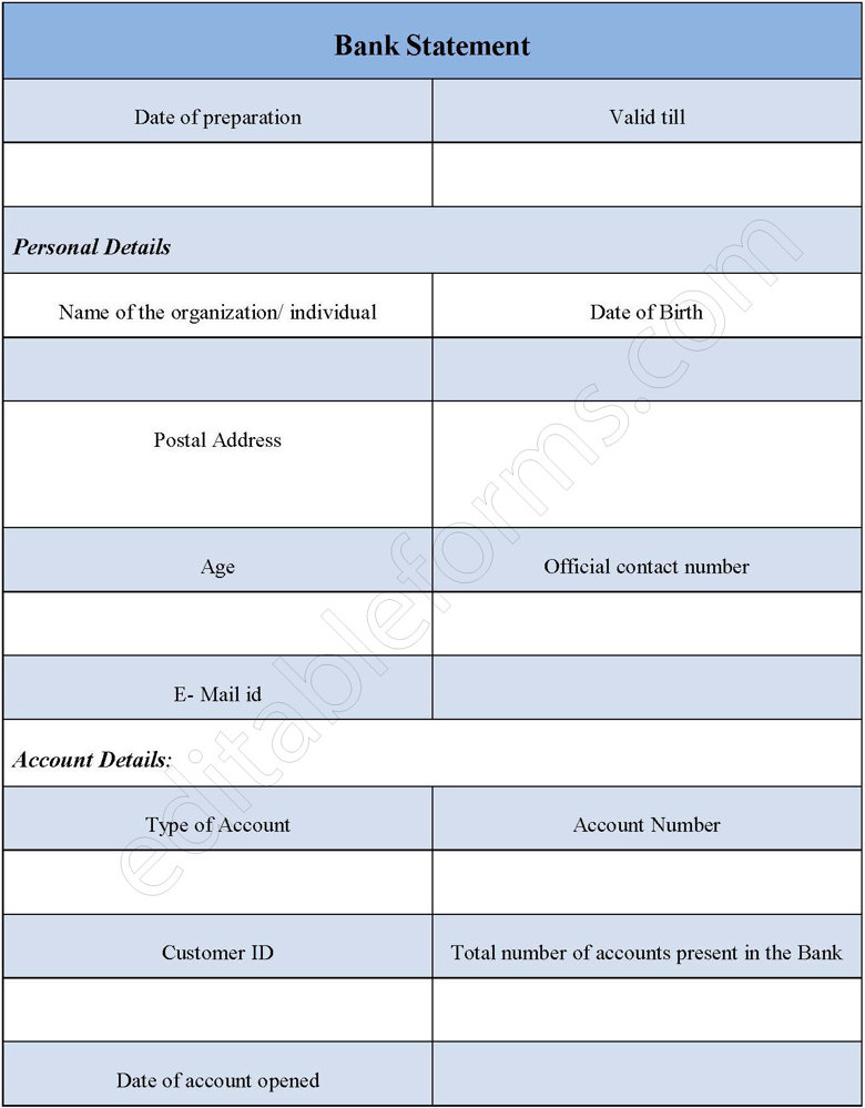 Bank Statement Fillable PDF Form - Editable Forms's Ko-fi Shop - Ko-fi ...