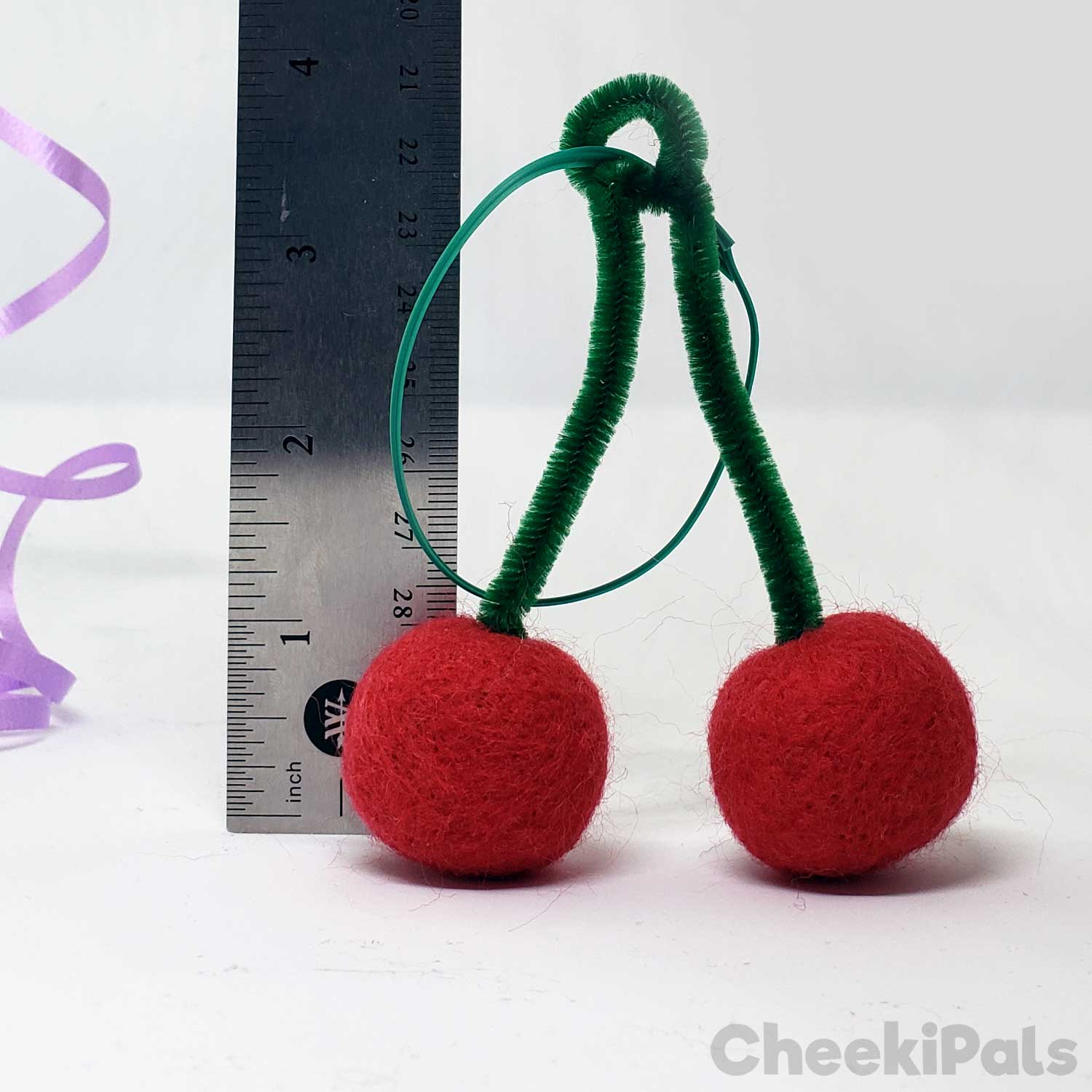 Cherries Needle Felted Hanging Charm Decoration - CheekiPals's Ko-fi ...