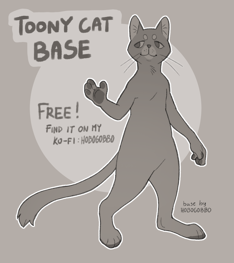 FREE Toony Cat Base - hobogobbo's Ko-fi Shop - Ko-fi ️ Where creators ...
