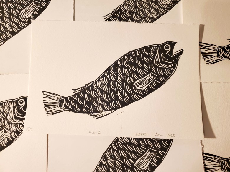 Fish Block Print - heckos's Ko-fi Shop - Ko-fi ️ Where creators get ...