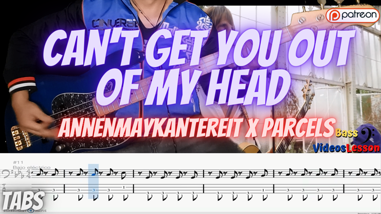 can t get you out of my head bass tabs