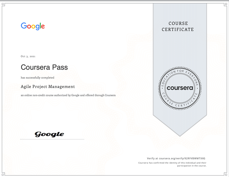 foundations of project management coursera