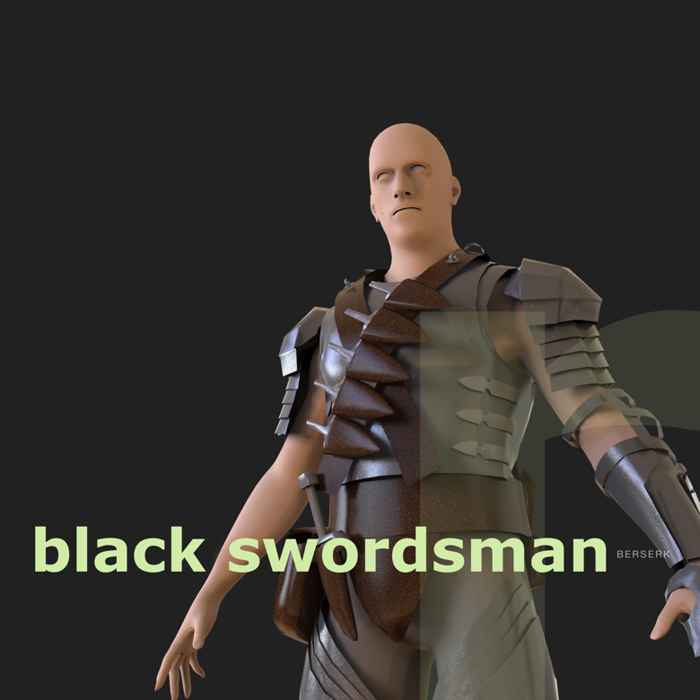 Black Swordsman Cosplay 3D Print Files Role Props s Ko fi Shop