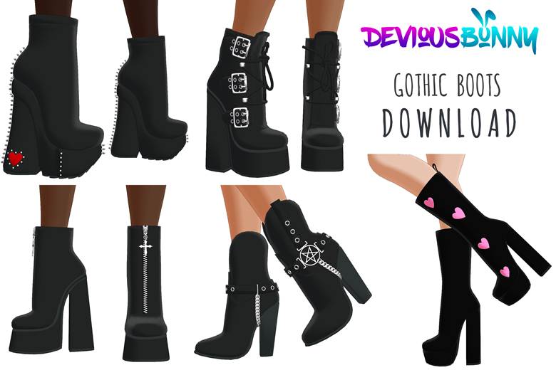 MMD DL】 Shoe Pack - Gothic (February '22) - Devious Bunny's Ko-fi Shop -  Ko-fi ❤️ Where creators get support from fans through donations,  memberships, shop sales and more! The original 'Buy