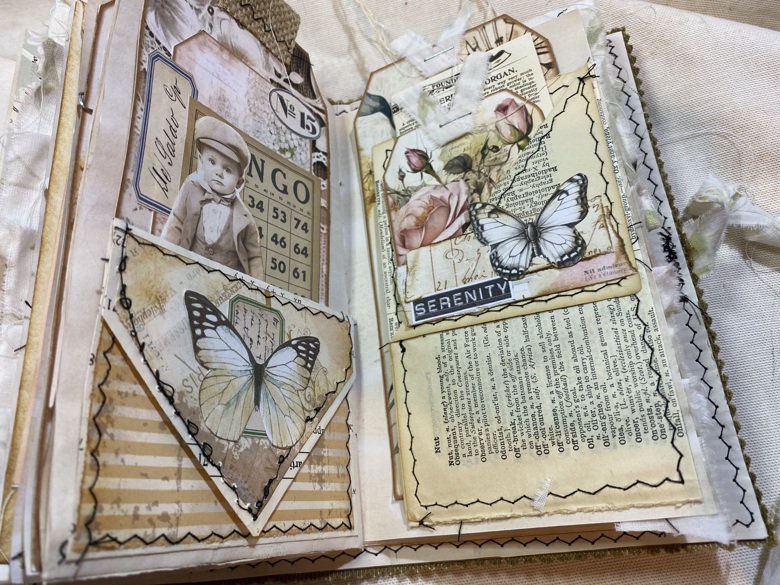 A chunky Vintage junk journal journal Called Reflection FREE SHIPPING OFFER  - Yvonne Prestons Crafty Little corner 's Ko-fi Shop