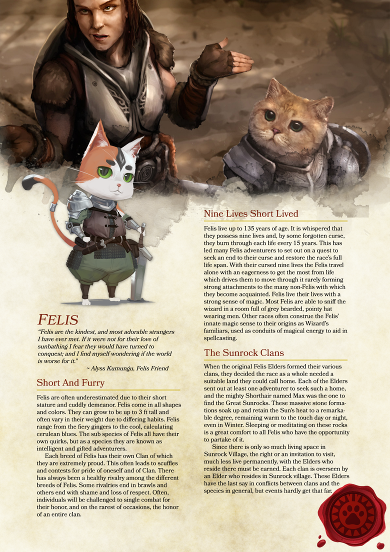 Felis Race D&D 5e - Jasons Wrong's Ko-fi Shop - Ko-fi ️ Where creators ...