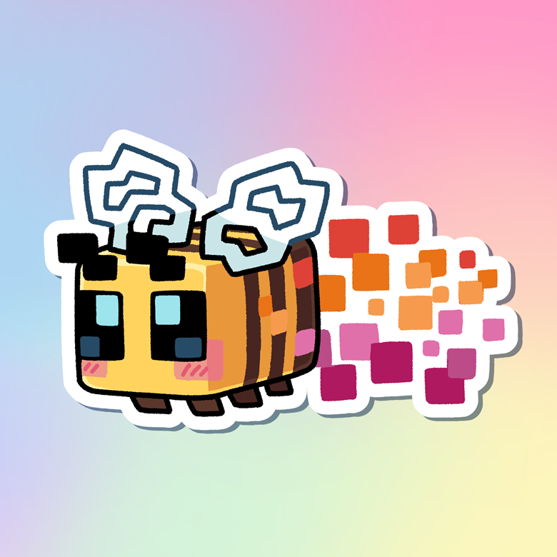 Pride Bee Stickers - Sir Burnt's Ko-fi Shop - Ko-fi ❤️ Where creators get  support from fans through donations, memberships, shop sales and more! The  original 'Buy Me a Coffee' Page.