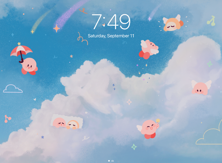 Cute Kirby & Clouds Desktop Wallpaper - Kirby Wallpaper Desktop