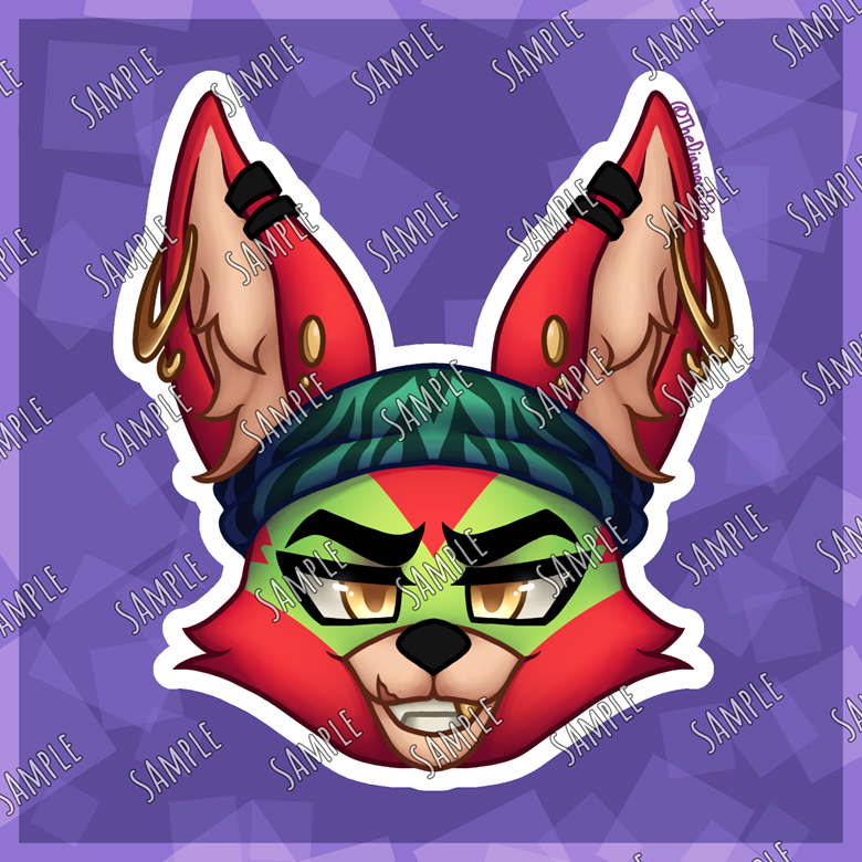 Printable Glamrock Bonnie 5x5 Sticker - JentasticArt's Ko-fi Shop