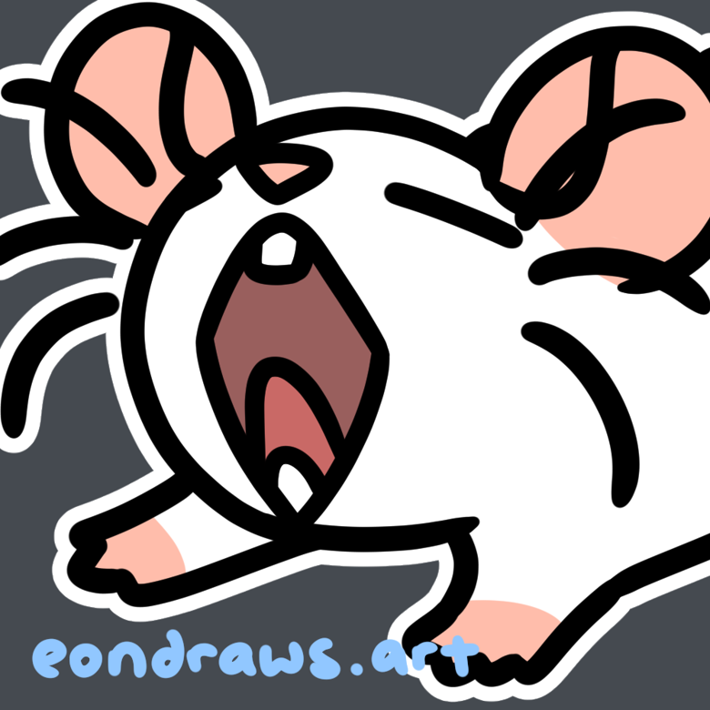 Animated Rat Yawn emote - eon's Ko-fi Shop - Ko-fi ️ Where creators get ...