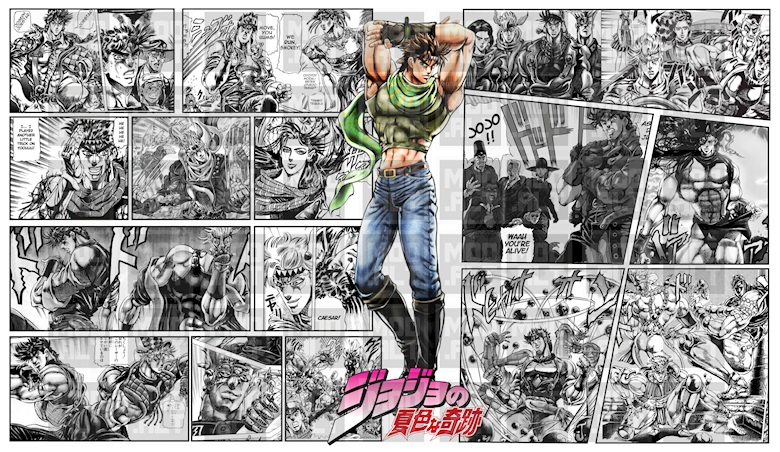 Wallpaper Manga Panels Desktop Jojo´s Bizarre Adventure Battle Tendency