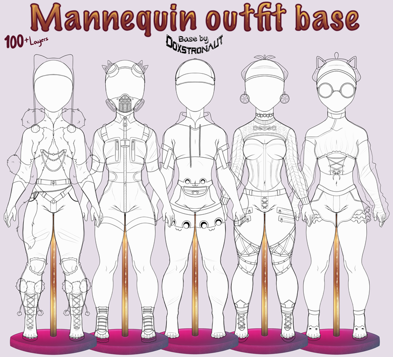 Fashion Mannequin Base - Muted_minty's Ko-fi Shop - Ko-fi