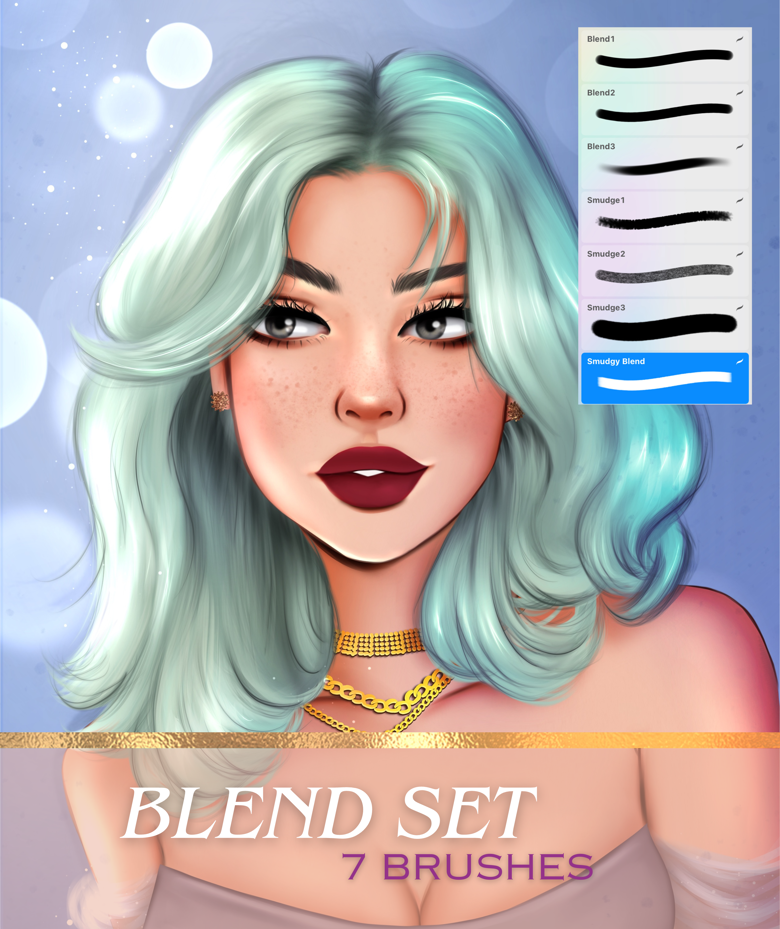 Free | 7 Blend Brushes - janevcreates's Ko-fi Shop - Ko-fi ️ Where ...