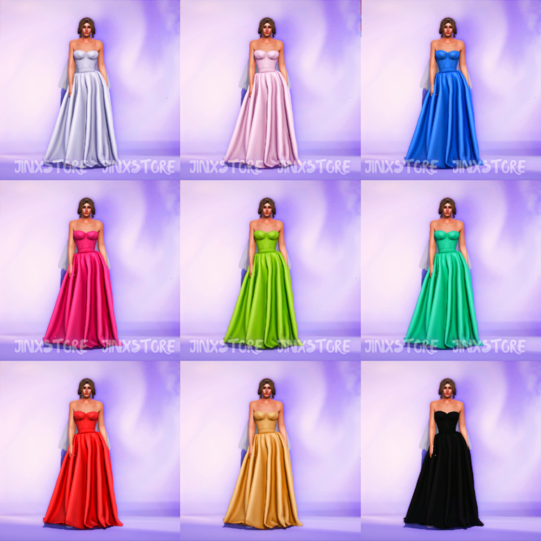 Wedding Set v3 (Hairstyle, Veil & Dress) - JinxStore's Ko-fi