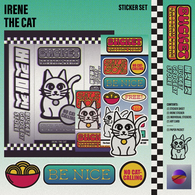Sticker Set - IRENE the CAT [Bucket Grocery Store] - The Ramen Bucket's Ko-fi  Shop - Ko-fi ❤️ Where creators get support from fans through donations,  memberships, shop sales and more! The