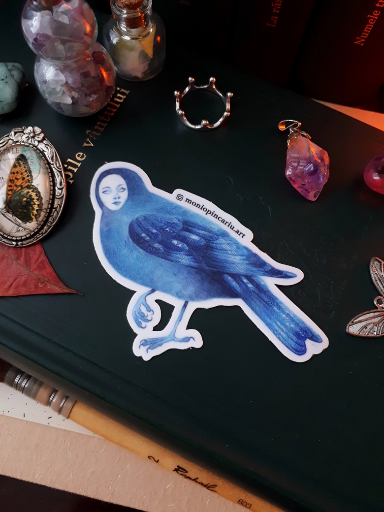 Blue Bird Waterproof Stickers