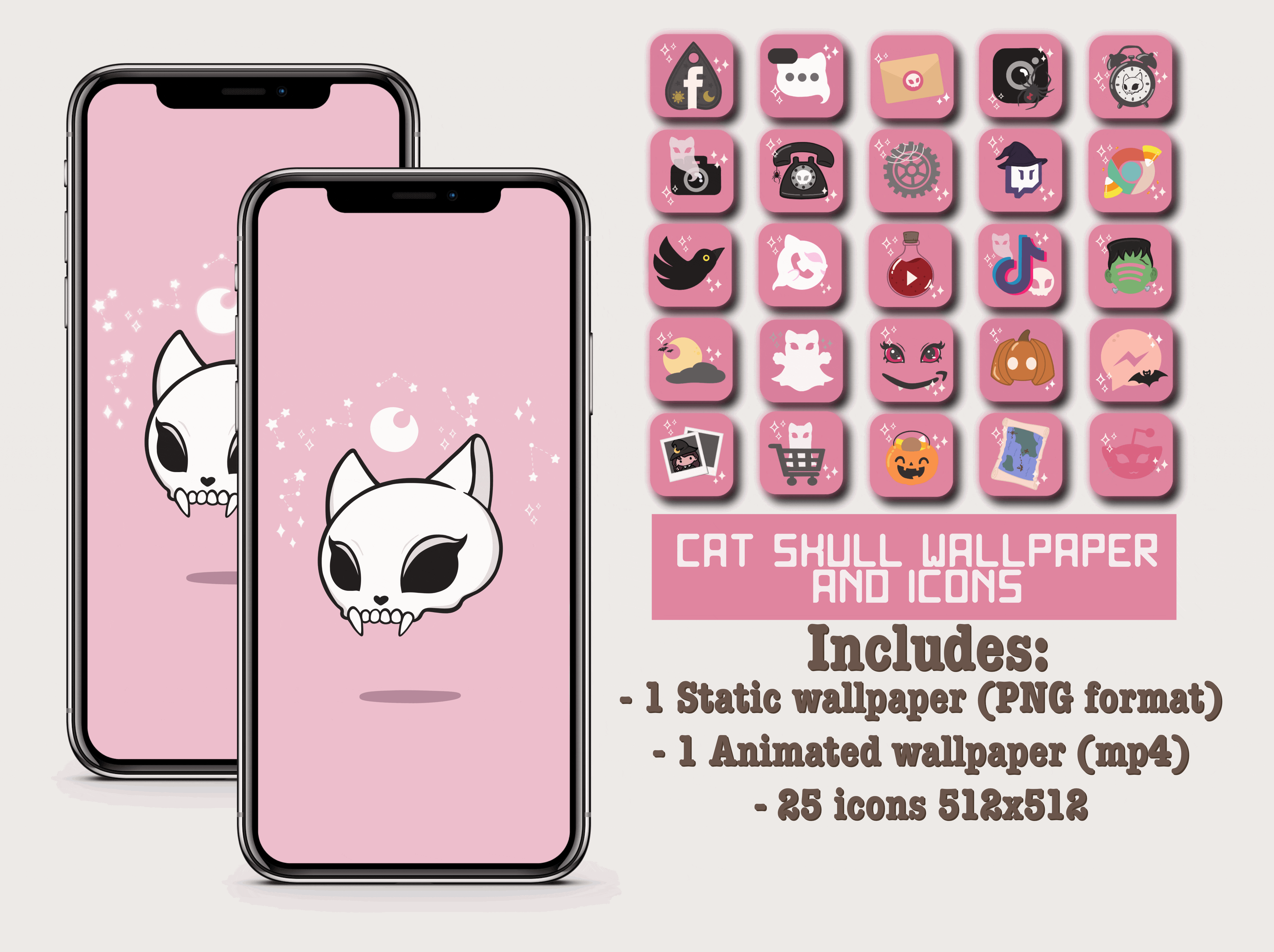 Cute Cat Cafe Icon Set Aesthetic Ios App Icons Wallpapers 
