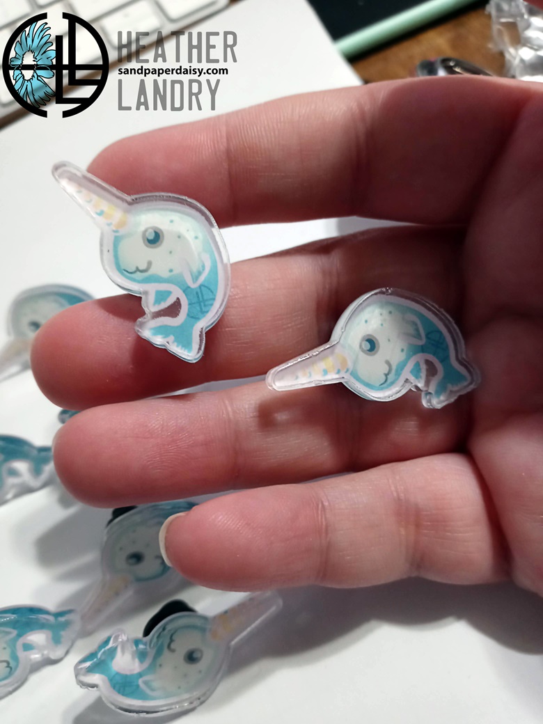 Narwhal Pins 1.25inch Acrylic - Sandpaperdaisy's Ko-fi Shop - Ko-fi ️ ...