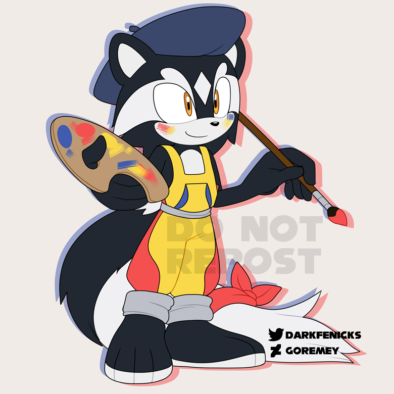 Painter Spotted Skunk Adoptable - B's Ko-fi Shop - Ko-fi ️ Where ...