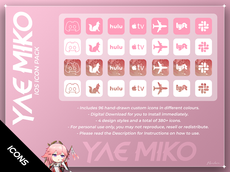 Yae Miko Genshin Impact Ios 14 App Icons Pack Thirty Eleven Gaming S Ko Fi Shop Ko Fi ️ 4189