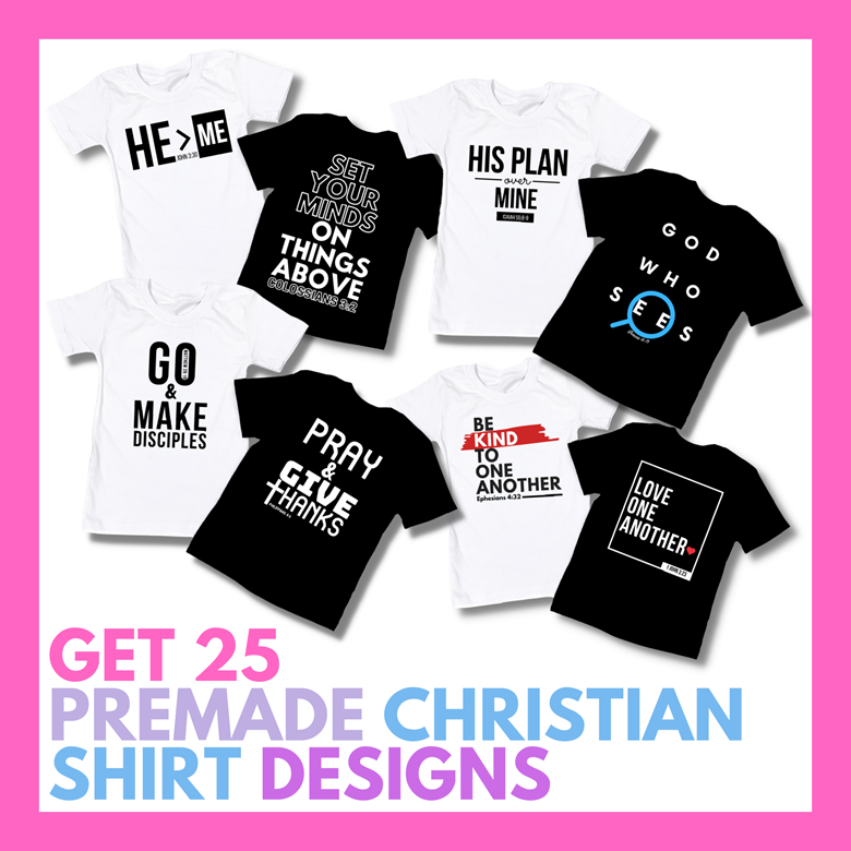 Christian Bible Verse T-shirt Designs (premade) - AUSAM Prints's Ko-fi ...