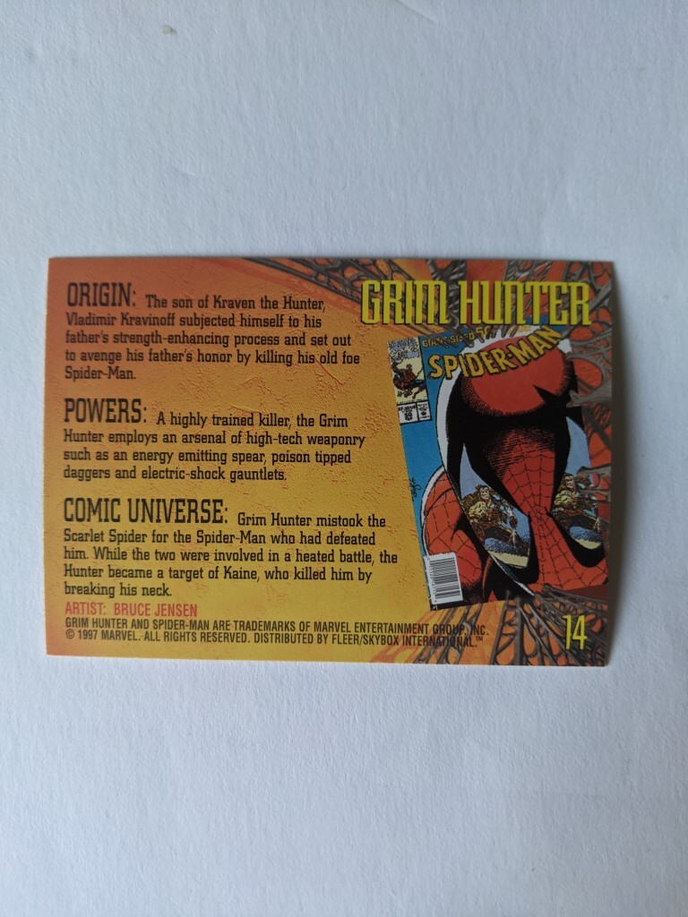 1997 Fleer Spider-man Trading Card #14 - Fregworld's Ko-fi Shop - Ko-fi 