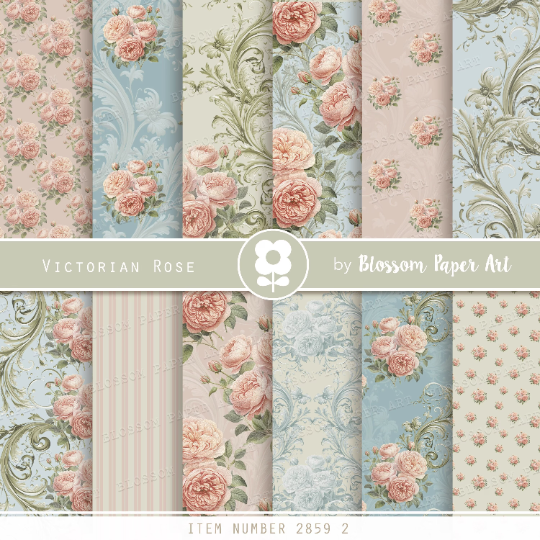 Victorian Papers for Junk Journals, Floral Paper for Print, Scrapbook ...