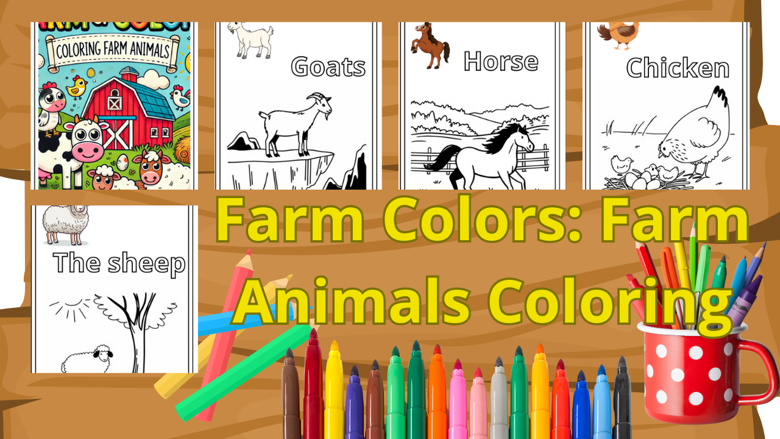 Farm Colors: Farm Animals Coloring - Naoual Hessouni's Ko-fi Shop - Ko 