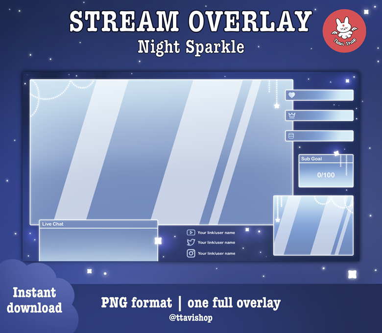 Dark Tropical Stream Overlay Set - Carly Smallbird's Ko-fi Shop