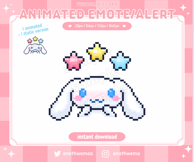 Cinnamoroll - Sanrio, Hello.Pixel