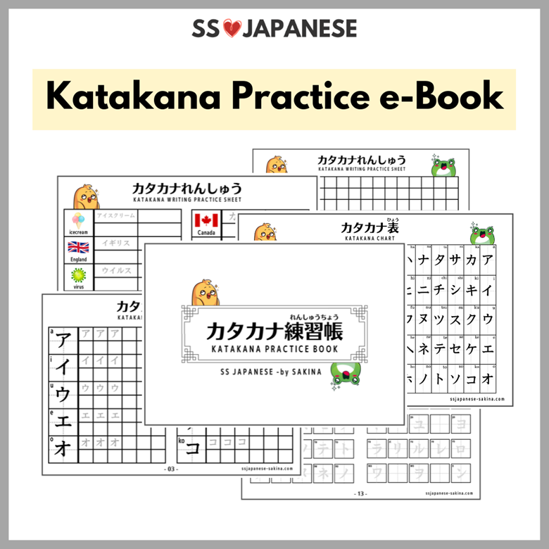 3 workbook Japanese Writing Practice Book Hiragana katakana and Flashcards