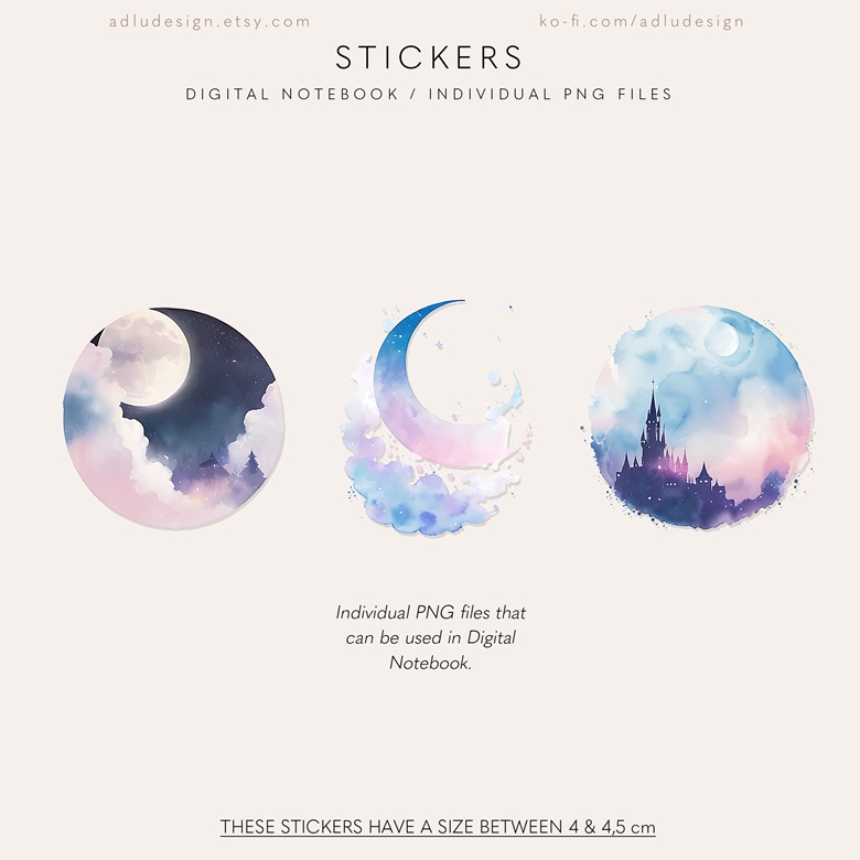 Mystic Moon Stickers Printable - adludesign's Ko-fi Shop - Ko-fi ❤️ Where  creators get support from fans through donations, memberships, shop sales  and more! The original 'Buy Me a Coffee' Page.