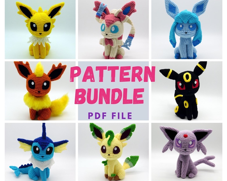 Chibi Pokemon bundle 1: Crochet pattern