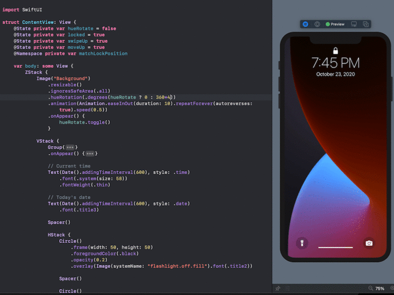 SwiftUI Lock Screen Animation: SwiftUI Lock Screen Animation cho phép bạn tạo ra những hiệu ứng động hấp dẫn cho màn hình khóa của bạn. Bạn có thể tạo ra các hiệu ứng động như chuyển động chỉ bằng vài nét vuốt ngón tay, tạo ra sự thích thú đối với khách hàng của bạn.